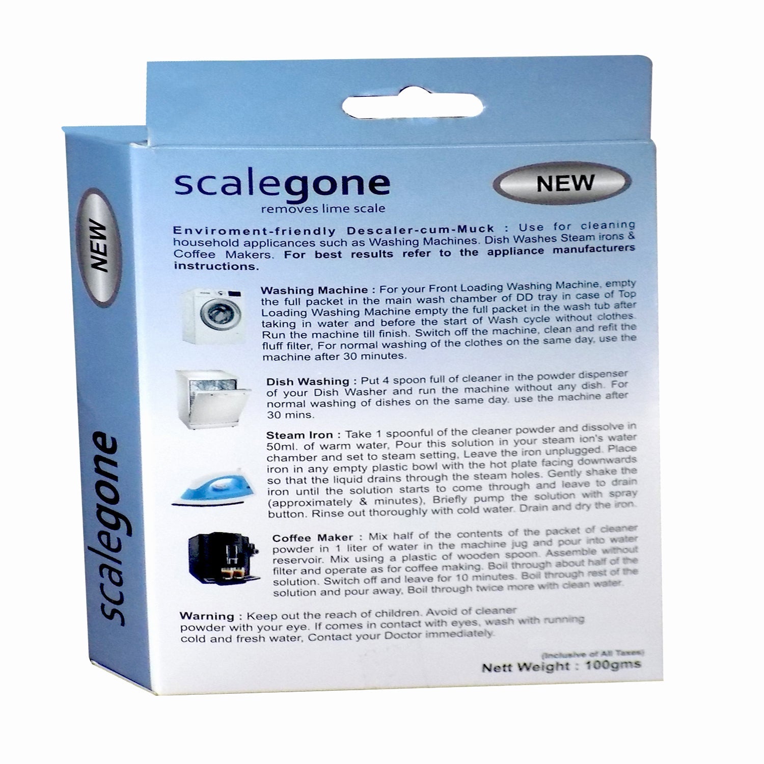 100 gm washing machine scalegon powder, removes scale and grime. 100 gm washing machine scalegon powder, removes scale and grime.